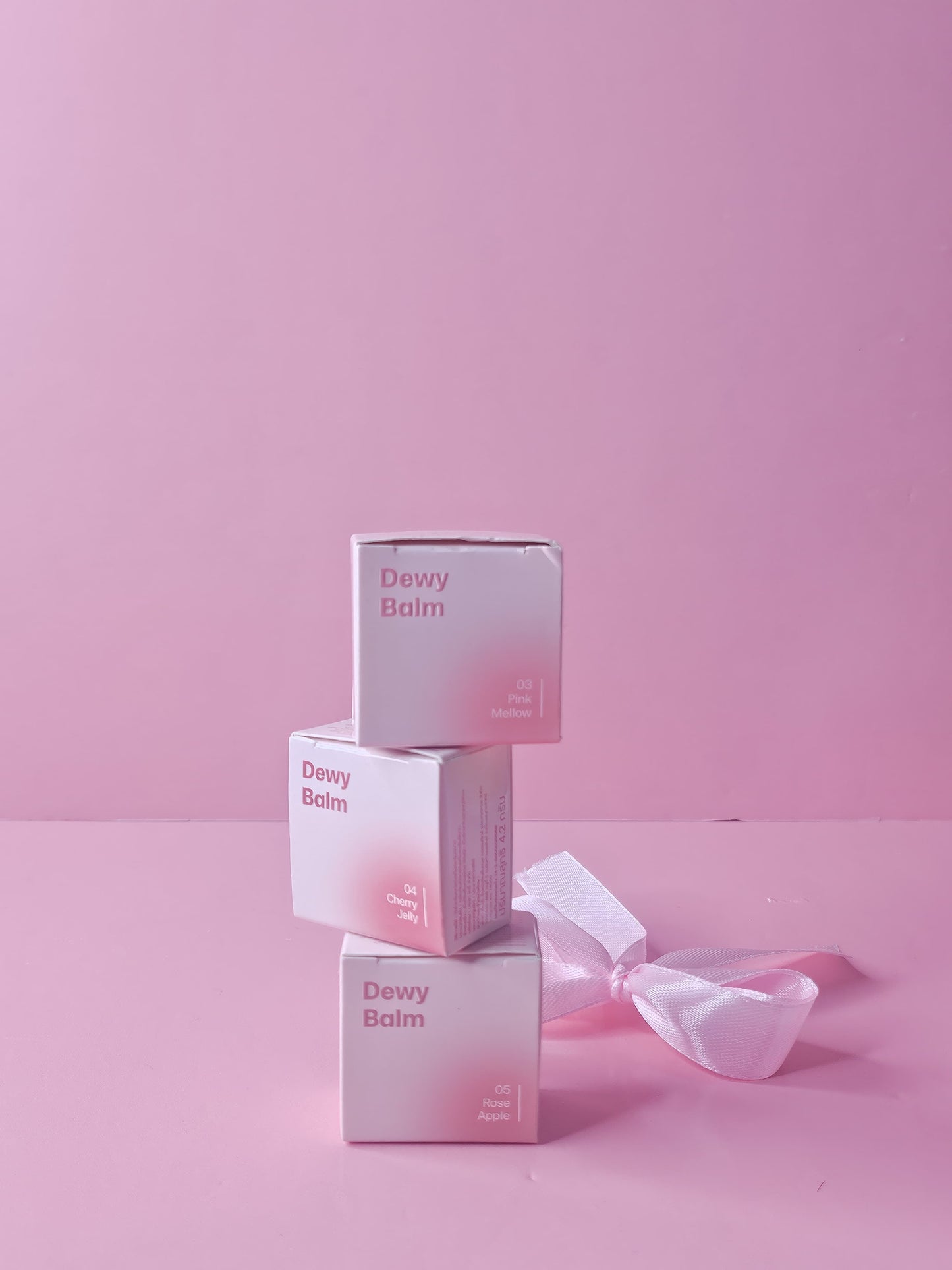Dewy Balm 03 pink mellow 04 cherry jelly 05 05 rose apply