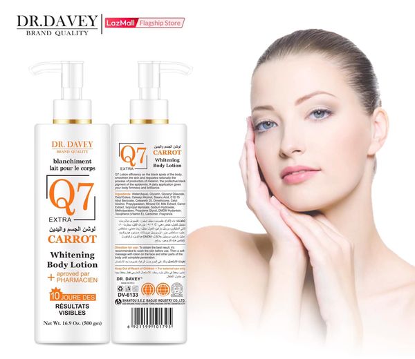 Dr. Davey - Q7 Extra Carrot Whitening Body Lotion - 500g