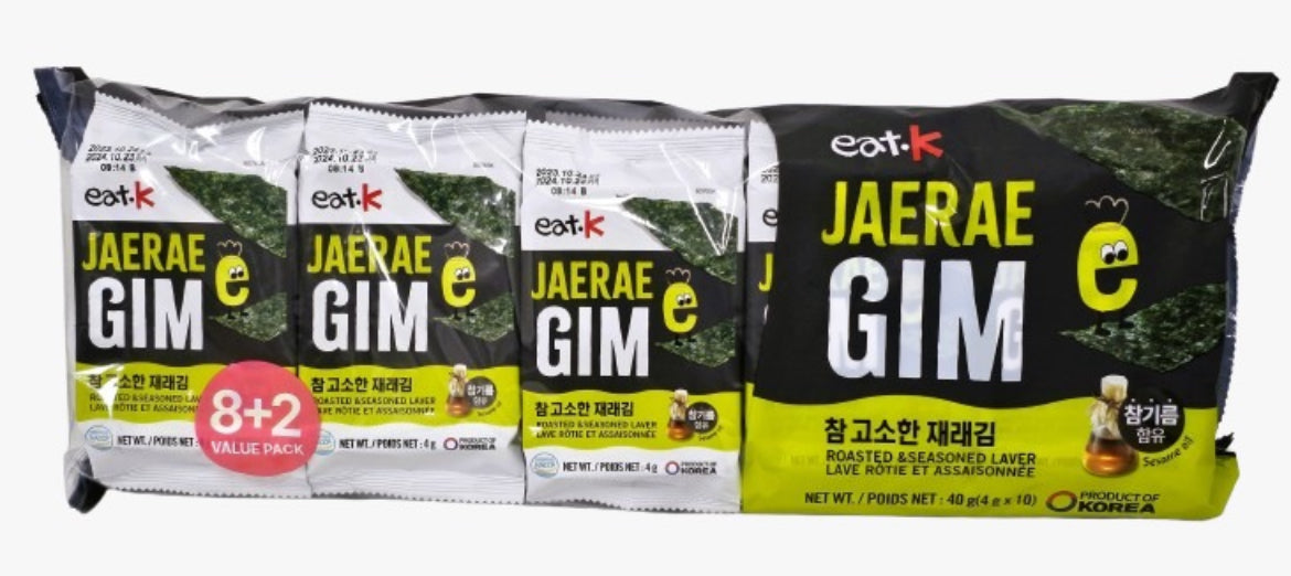 EAT.K JaraeGim Roasted Seaweed Laver 4g*10ea