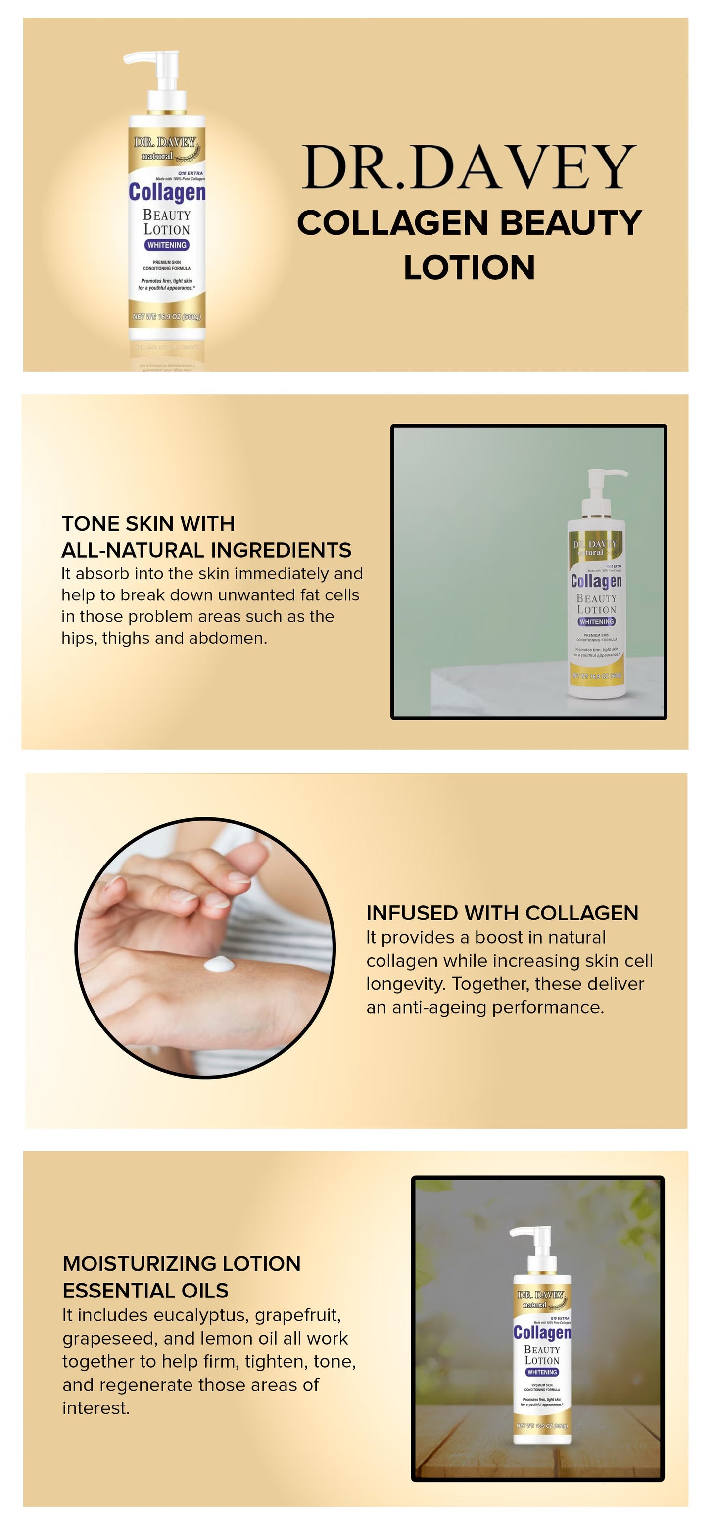 DR. DAVEY Collagen Beauty Lotion White 500grams