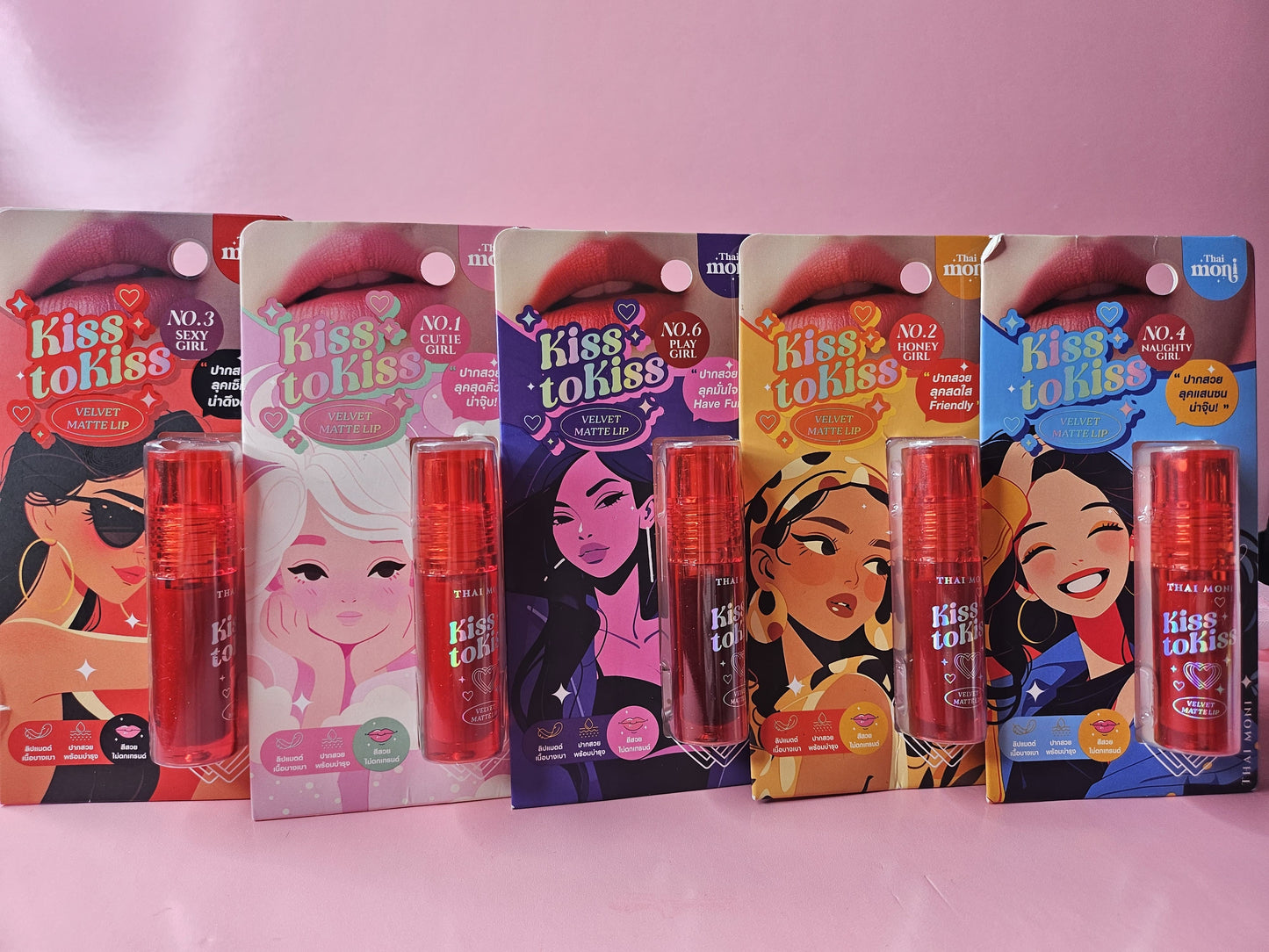 Thai Moni kiss to kiss velvet matte lip                                                       02 Honey Girl