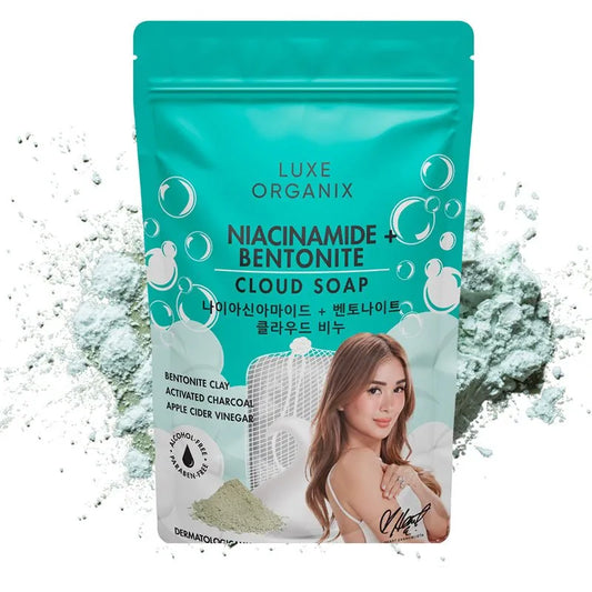 Luxe Organix Niacinamide + Bentonite Cloud Soap 180g Made in Korea