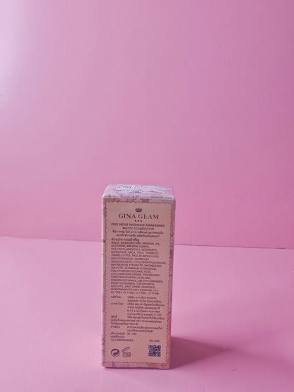 Gina Glam Matte Foundation NO.01 ivory white