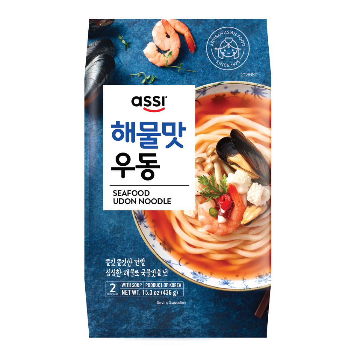 Assi Seafood Udon Noodles (2 servings ) 436g