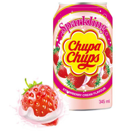 Chupa Chups  Strawberry Sparkling Soda 345ml
